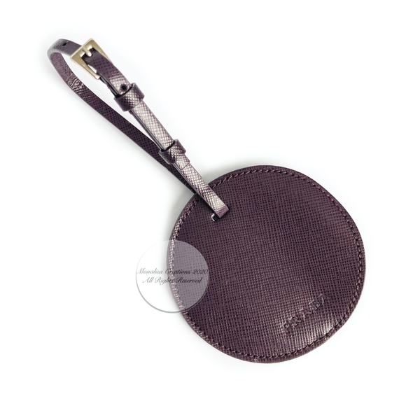 Prada Bag Charm with Mirror Saffiano Leather Accessory with Box and COA - Picture 2 of 12